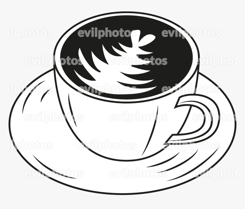 Coffe Drawing Vector And Stock Photo - White Coffee, HD Png Download, Free Download