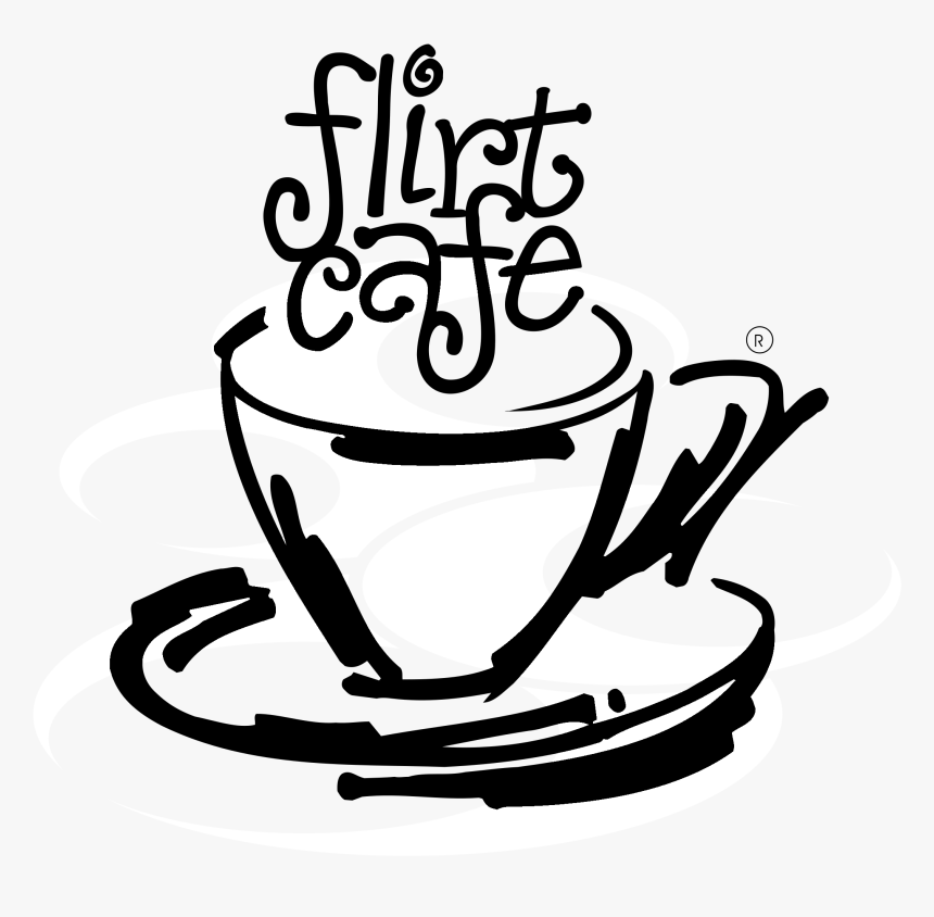 Flirt Cafe Logo Black And White - Cafe, HD Png Download, Free Download