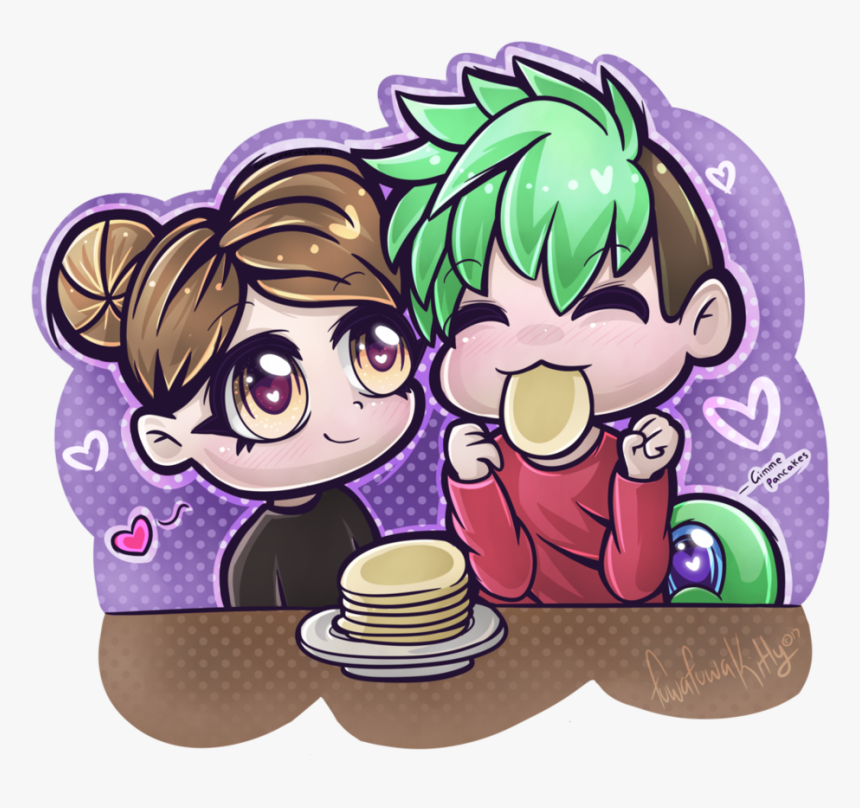 Pancake Clipart Transparent Background - Jacksepticeye And Wiishu Art, HD Png Download, Free Download