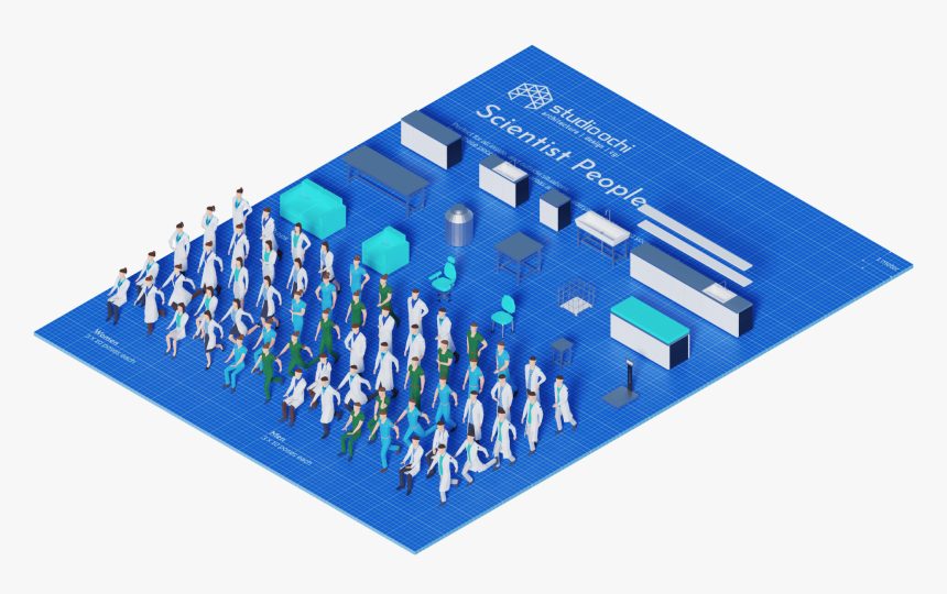 3d Render Lowpoly People Crowd Population Model - Electronics, HD Png Download, Free Download