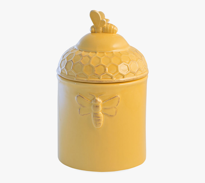 Beehive Yellow Ceramic Canister Emboss, HD Png Download, Free Download