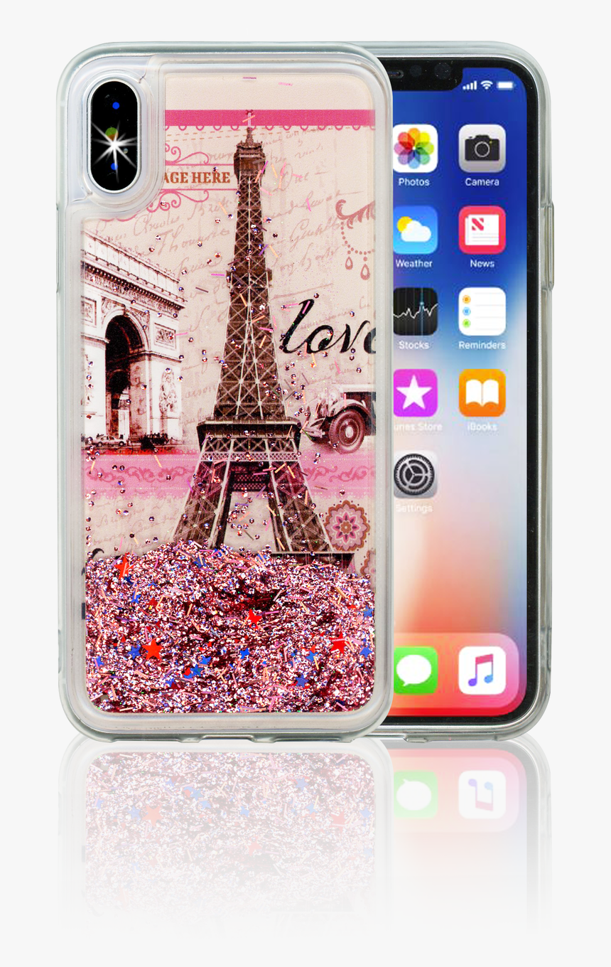 Iphone X Mm Water Glitter Paris - Cell Phone Home Screen, HD Png Download, Free Download