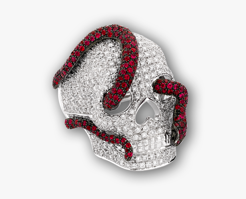 Skull Snake Diamond Gold Ring, HD Png Download, Free Download