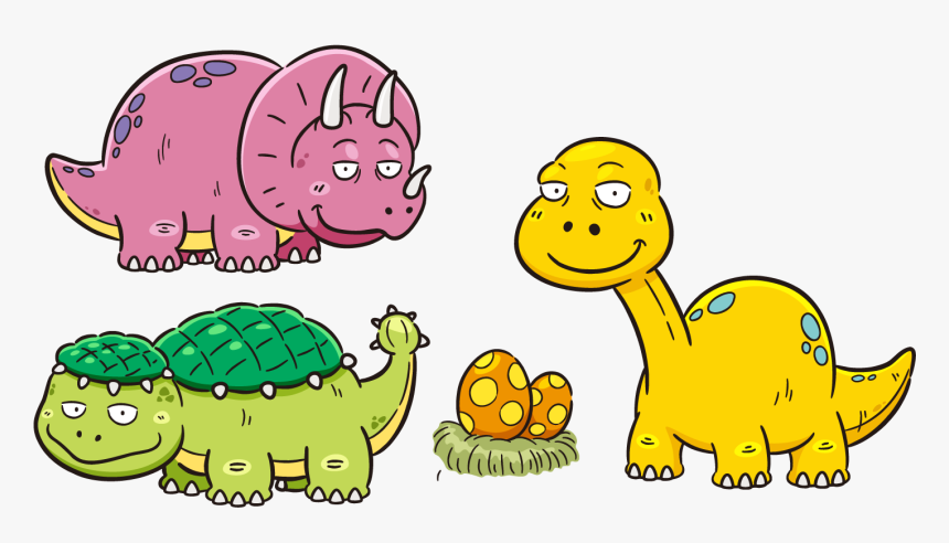 Transparent Clipart Dinosaur Footprints - Dinosaur Cartoon Free Hd, HD Png Download, Free Download