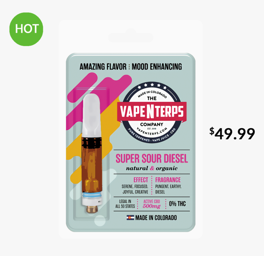 Vapenterps Concentrates Cartridges 500mg Super Sour - Graphic Design, HD Png Download, Free Download