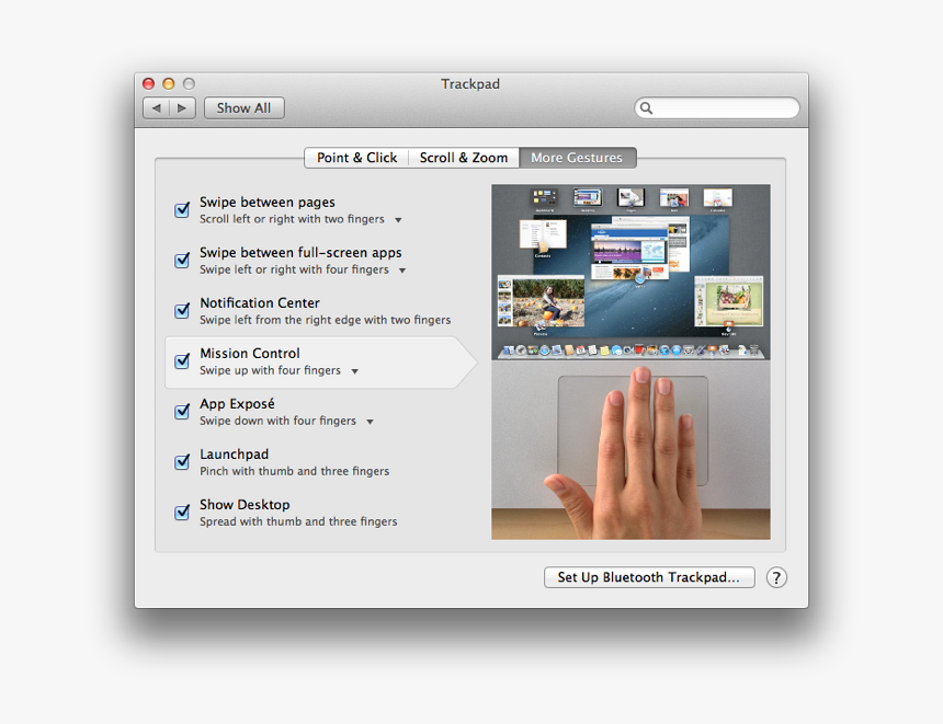 Trackpad - Mac Os Trackpad Gestures, HD Png Download, Free Download