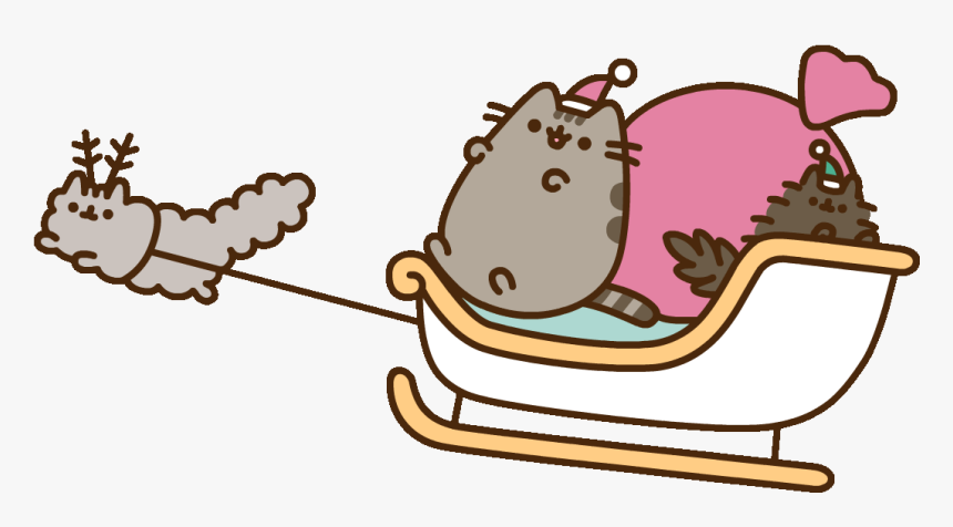 Santa Claws Cat Sticker By Pusheen Clipart , Png Download - Pusheen Christmas, Transparent Png, Free Download