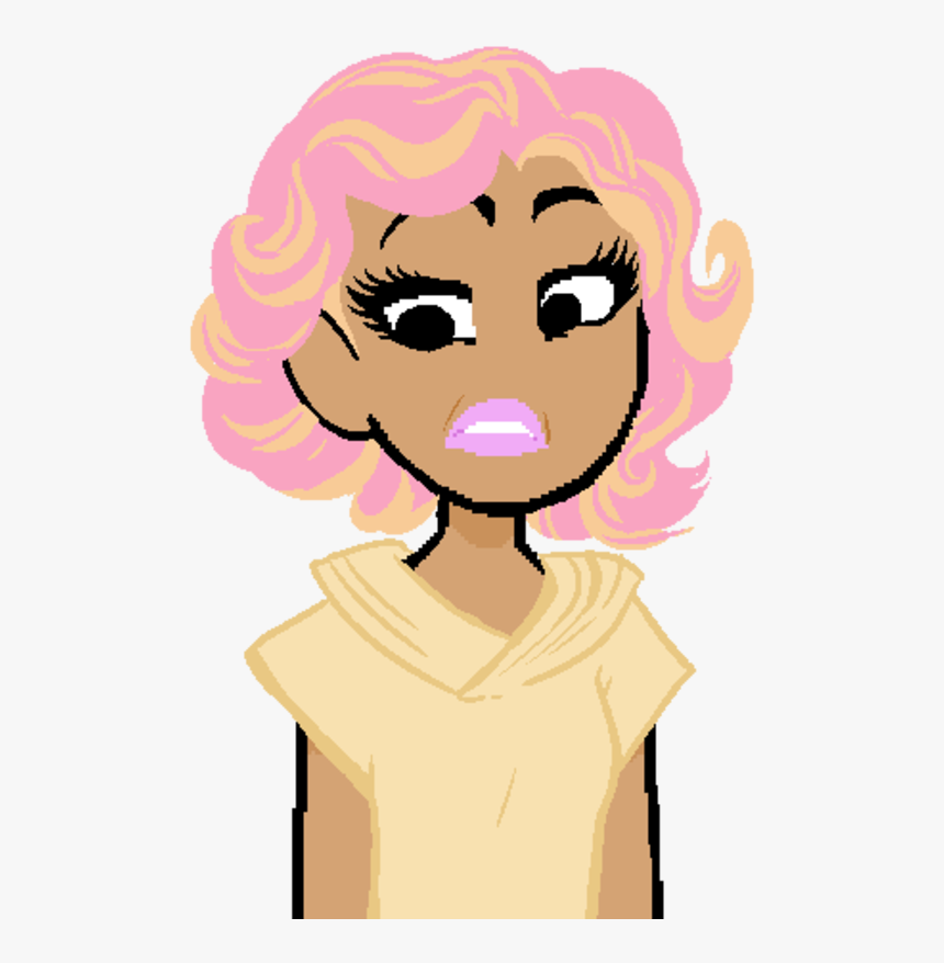 Hair Face Pink Facial Expression Nose Cheek Human Hair - Cartoon, HD Png Download, Free Download