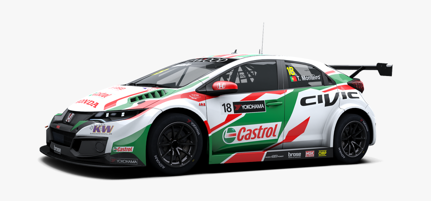 2014 Honda #2 Castrol Honda Civic Wtcc, HD Png Download, Free Download