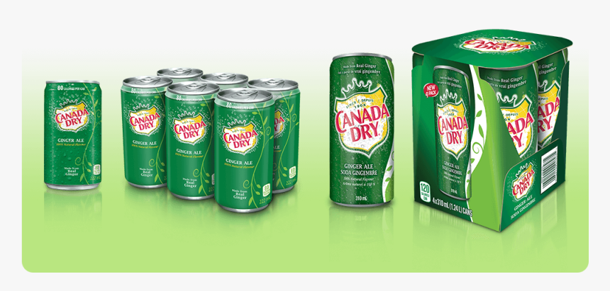 Canada Dry Ginger Ale Products In A Package And In - Ginger Ale Soda Au Gingembre Pc, HD Png Download, Free Download