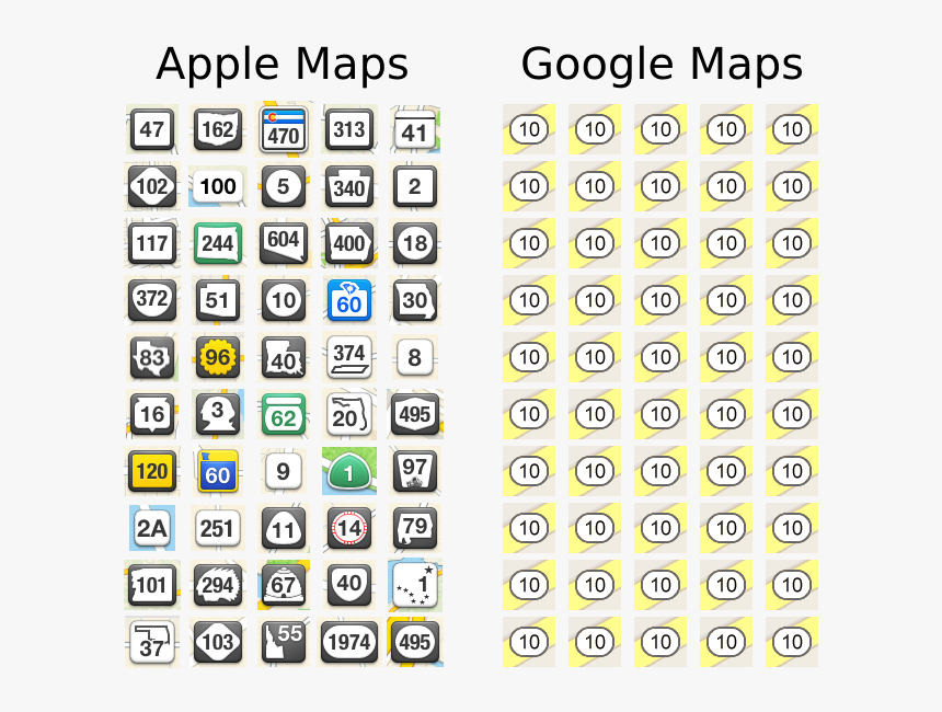 One Thing I Do Like About Apple Maps - State Highway Symbol In Google Maps, HD Png Download, Free Download