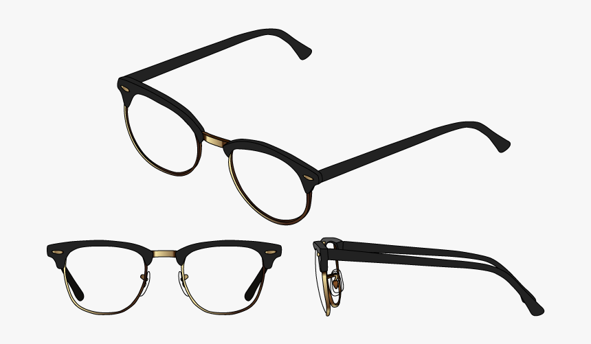 Clubmaster Style Eyeglasses, HD Png Download, Free Download