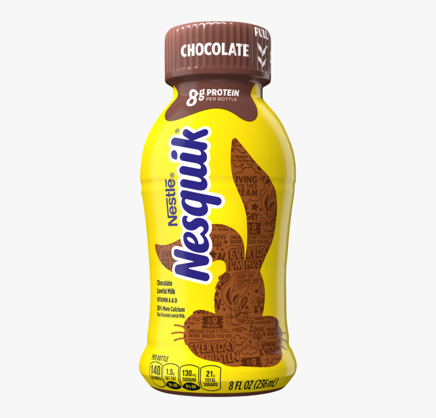 Nesquik Chocolate Lowfat Milk 8 Fl - Energy Shot, HD Png Download, Free Download