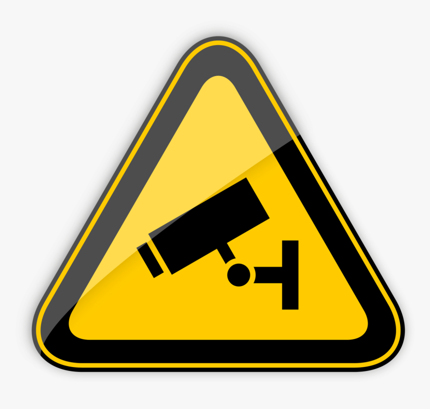 Cctv In Operation Warning Sign Png Clipart - Biohazard Png, Transparent Png, Free Download