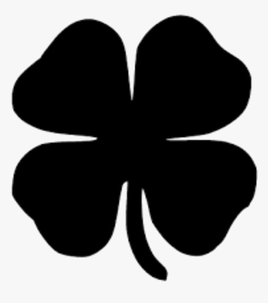 Transparent White Four Leaf Clover Png - Silhouette Four Leaf Clover, Png Download, Free Download