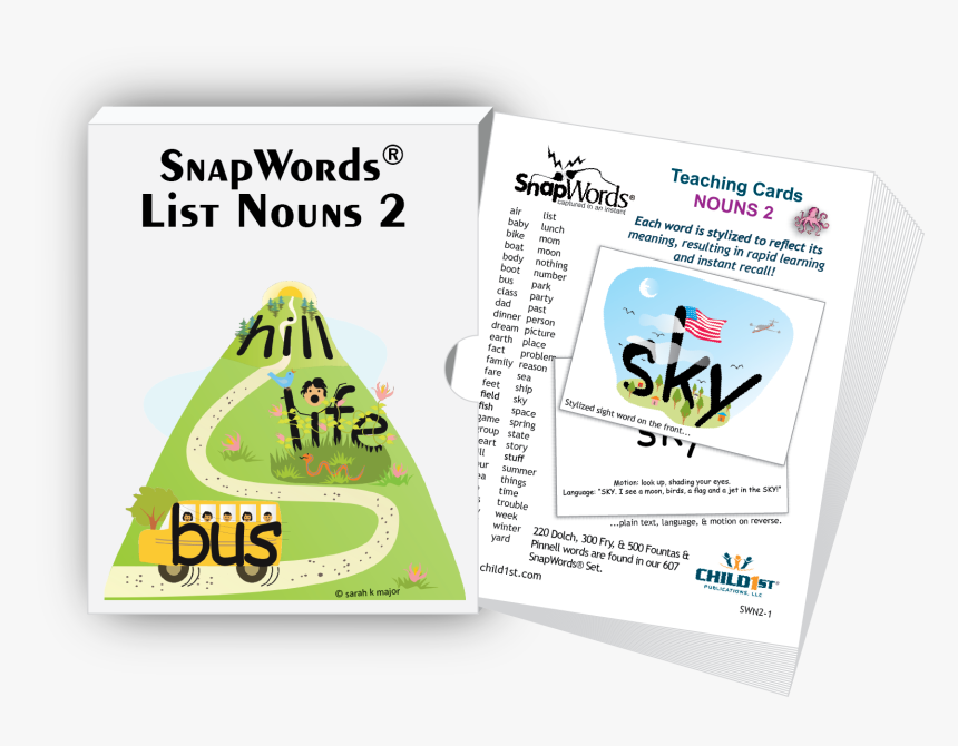 Snapwords® Nouns List 2 Teaching Cards"
 Class="lazyload - Graphic Design, HD Png Download, Free Download