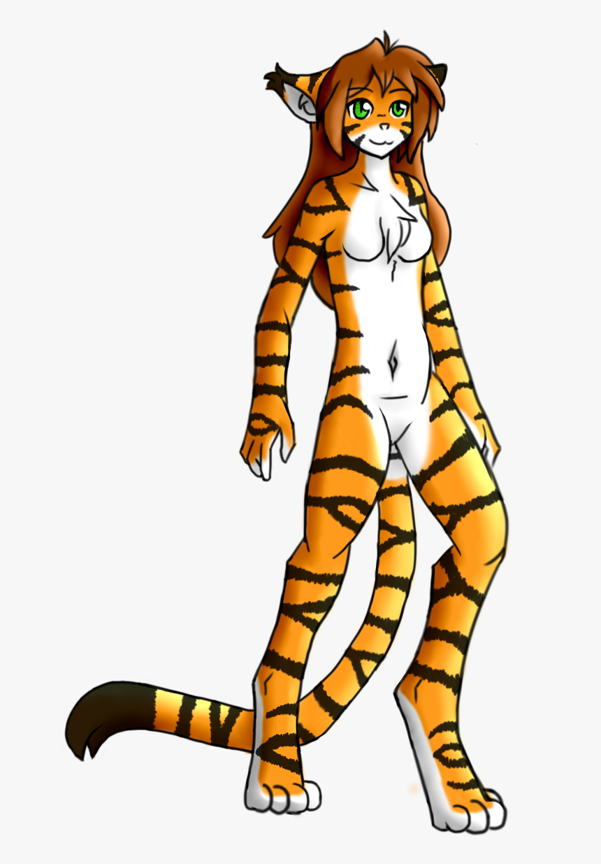 Tiger Girl - Furaffinity Female Tiger, HD Png Download, Free Download