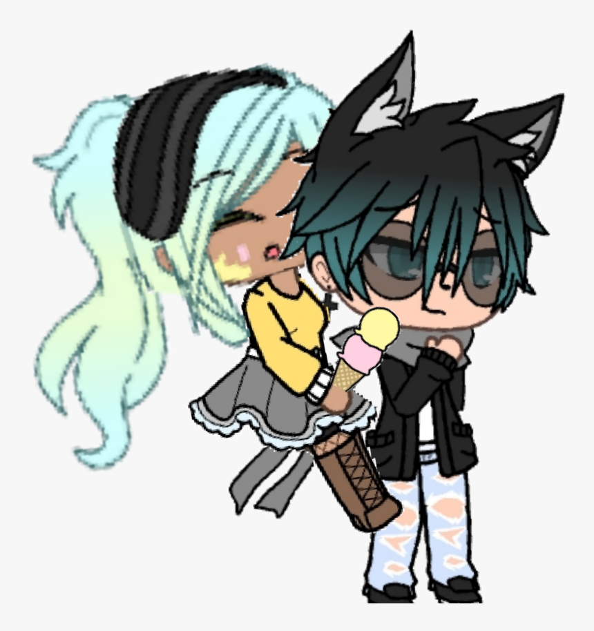 #gacha #france #gachalife #cute #couple - Wolf Boy Gacha Life, HD Png Download, Free Download