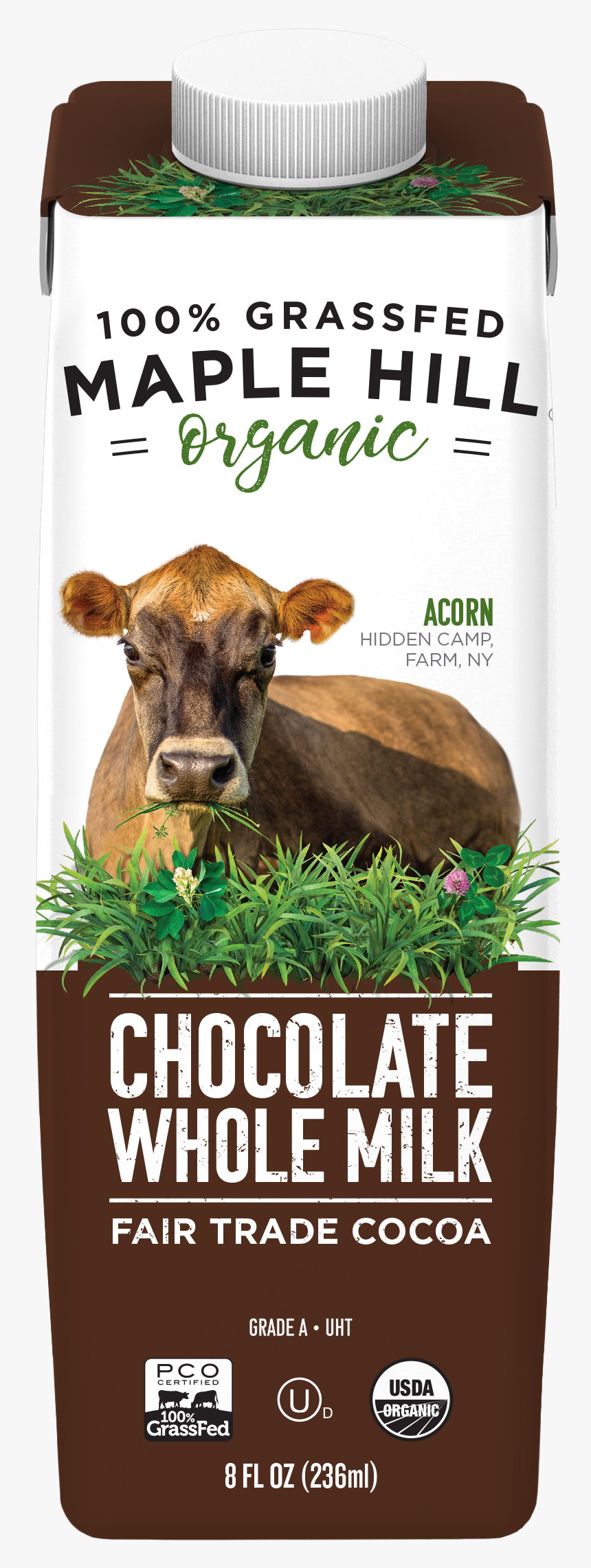 Maple Hill Creamery 2% Organic Grass Fed Chocolate, HD Png Download, Free Download