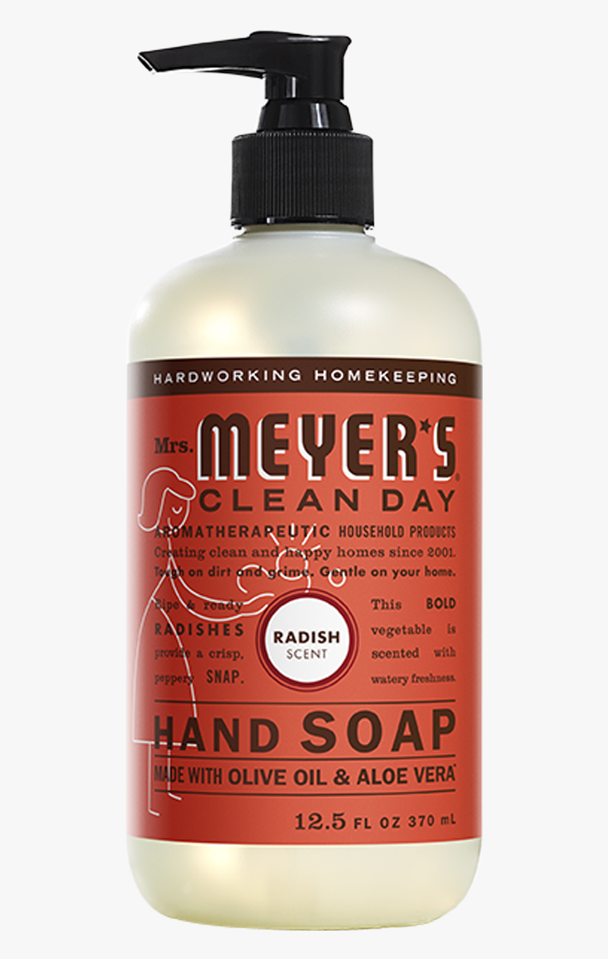 Mrs Meyers Radish Liquid Hand Soap - Bottle, HD Png Download, Free Download