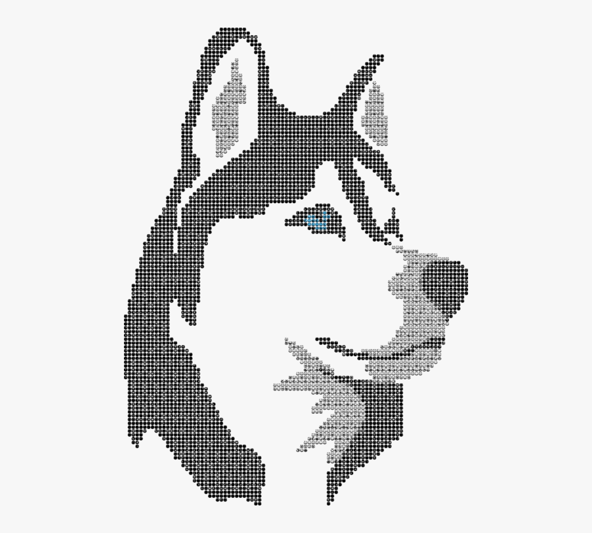 Black And White Husky Silhouette, HD Png Download, Free Download