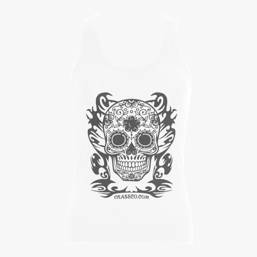 Skull 2 Design Women"s Shoulder-free Tank Top - Active Tank, HD Png Download, Free Download