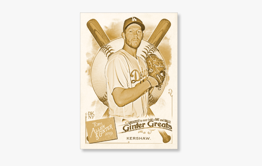 Clayton Kershaw 2019 Topps Allen & Ginter Oversized - Softball, HD Png Download, Free Download