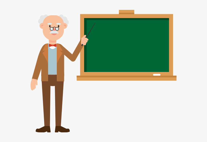 Professor Cartoon Blackboard, HD Png Download, Free Download