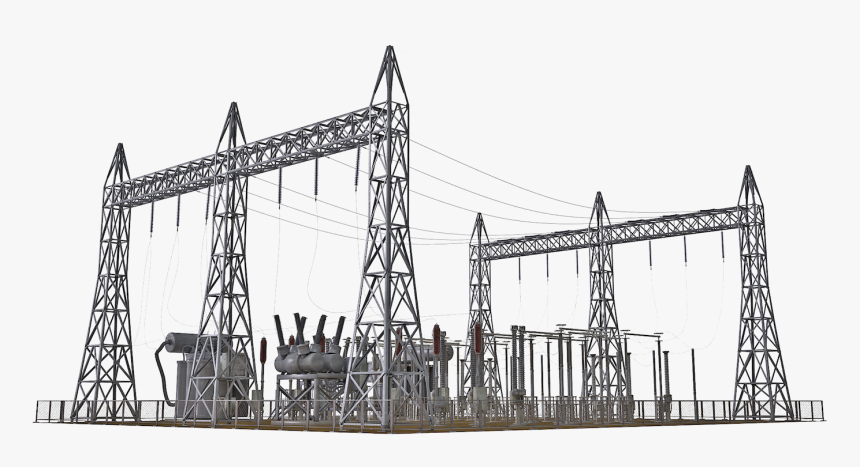 Substation Electric Power Electricity Industry High - Electric Power Plant Png, Transparent Png, Free Download