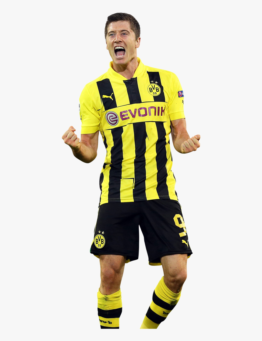 Transparent Robert Lewandowski Png - Robert Lewandowski Dortmund Png, Png Download, Free Download