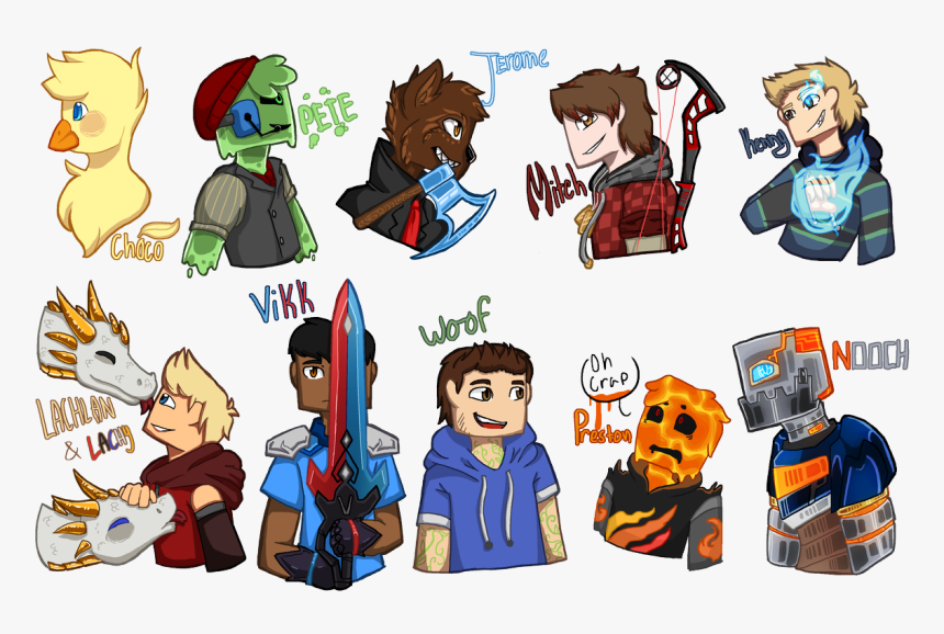 Prestonplayz The Pack Drawing, HD Png Download, Free Download