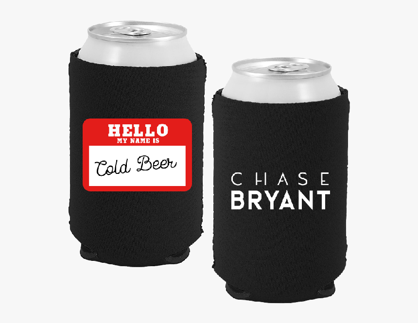 Chase Bryant Black Cold Beer Coolie - Beer Koozie Koozies, HD Png Download, Free Download