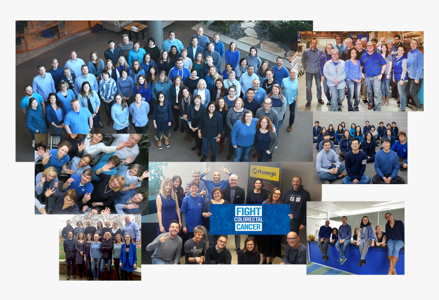 Promega Employees Wear Blue And Join The Fight Against - Crowd, HD Png Download, Free Download