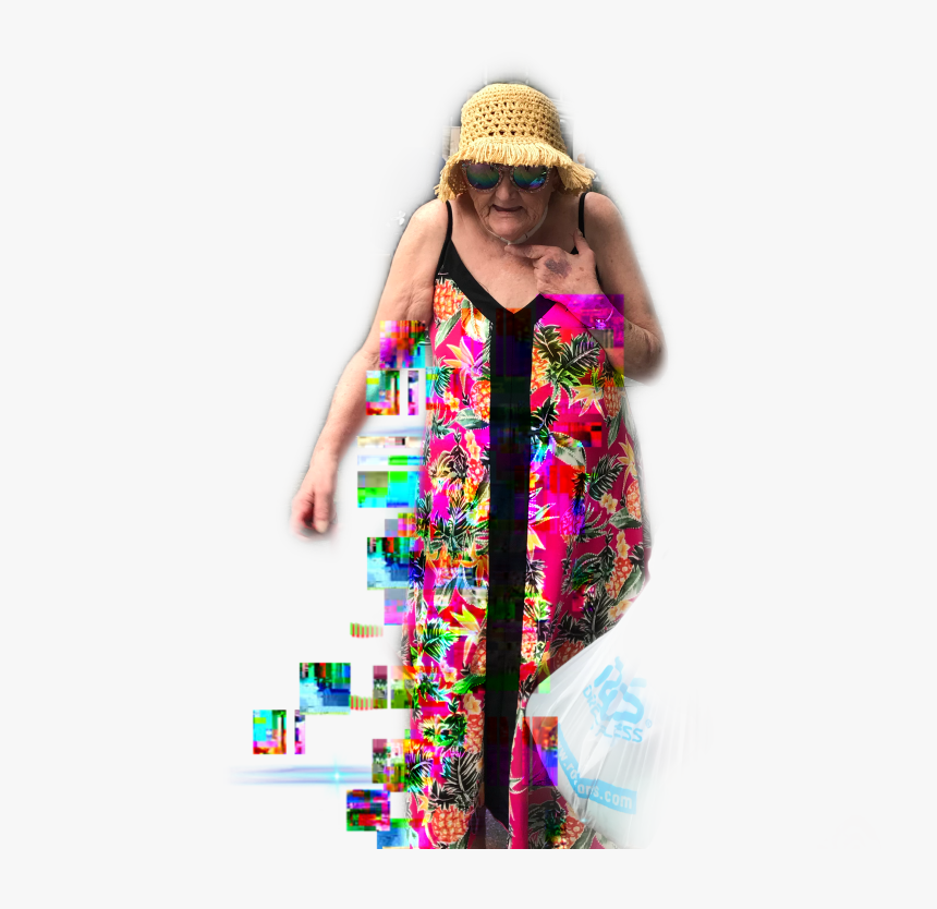 #scglitchy #glitchy #lady #fabolous #oldlady #freetoedit - Girl, HD Png Download, Free Download