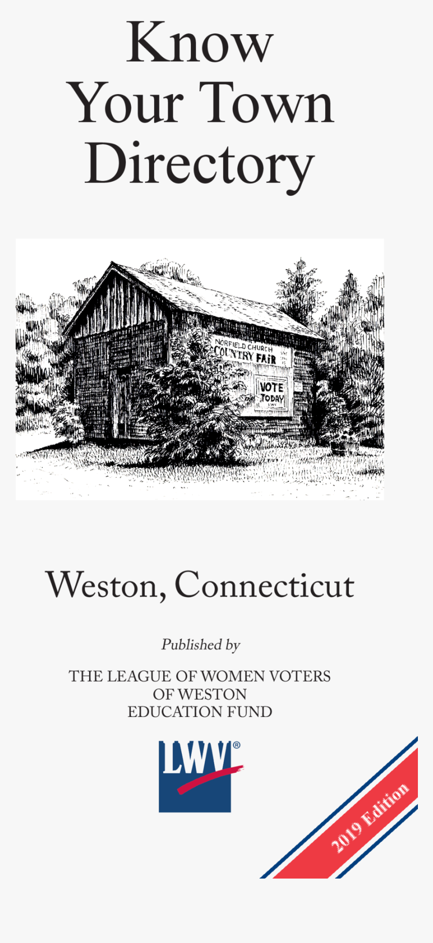 Know Your Town Directory Weston, Connecticut Published - League Of Women Voters, HD Png Download, Free Download