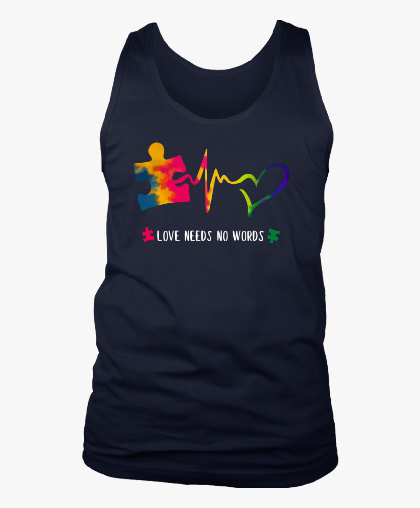 Autism Awareness Love Needs No Words Shirt With Puzzle - Active Tank, HD Png Download, Free Download