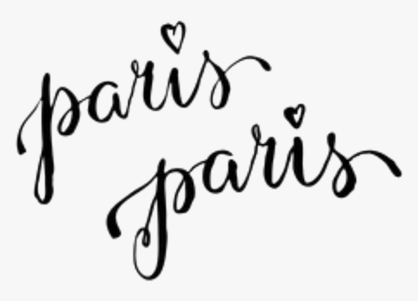 Paris Words Clipart , Png Download - Calligraphy, Transparent Png, Free Download
