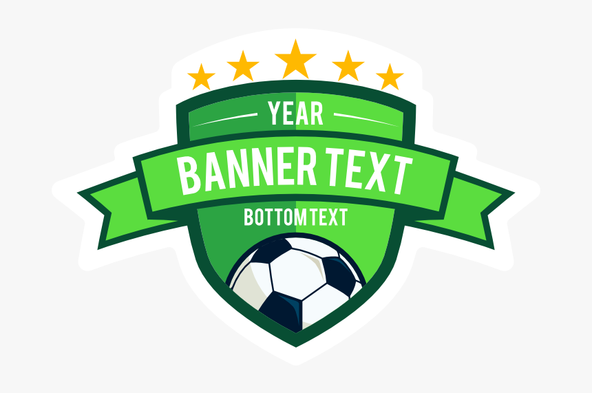 Custom Banner Shield Soccer Sticker - Rolling D Ice, HD Png Download, Free Download