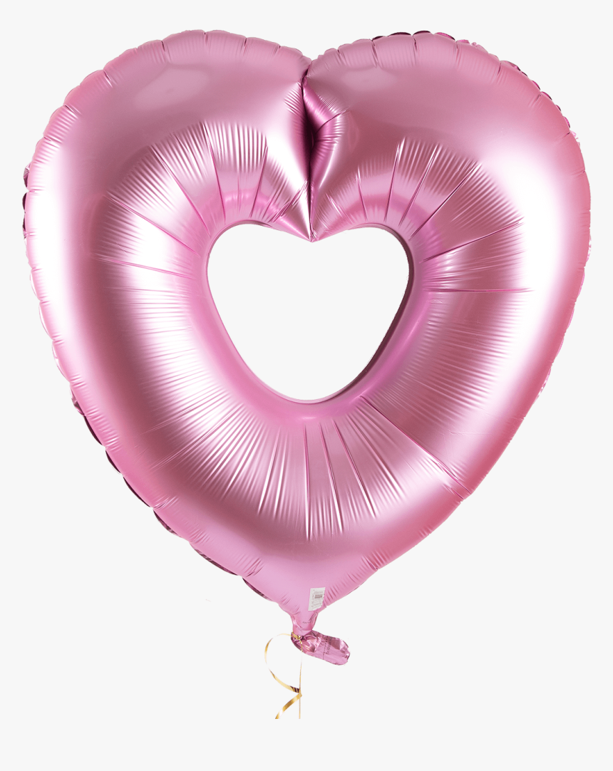 Pink Open Heart Super Shape - Open Balloon Png, Transparent Png, Free Download