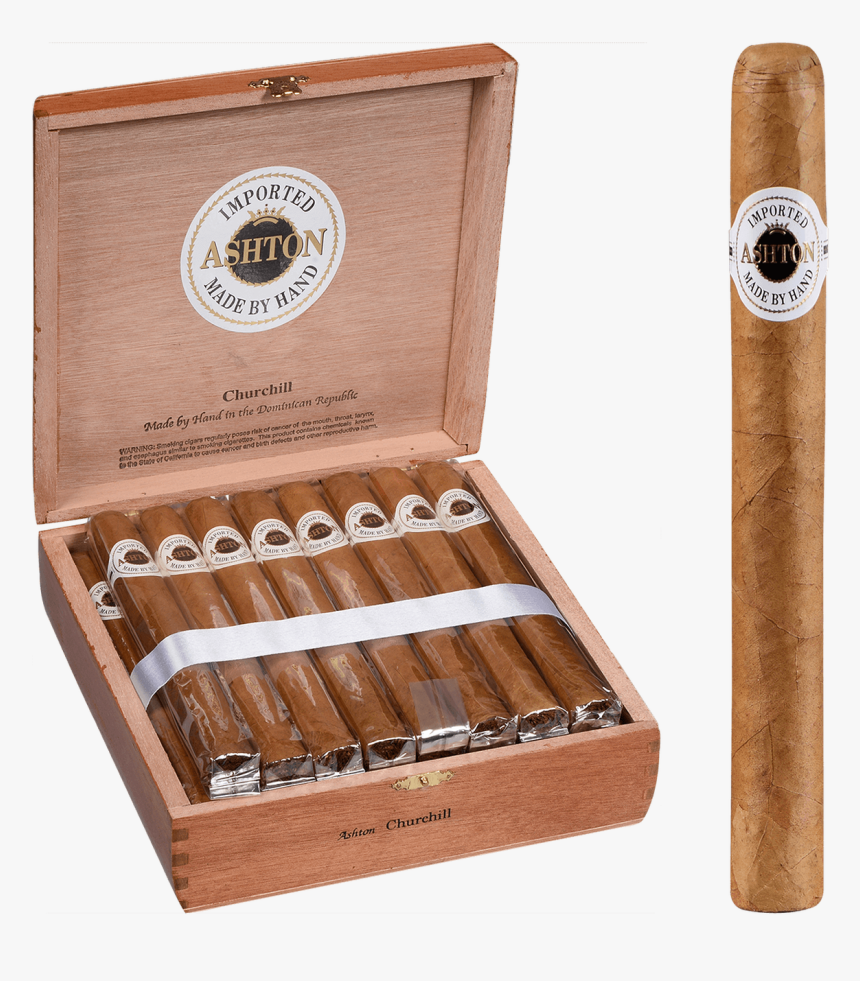 Asthon Classic Cigars Churchill 25ct Box - Cigar, HD Png Download, Free Download