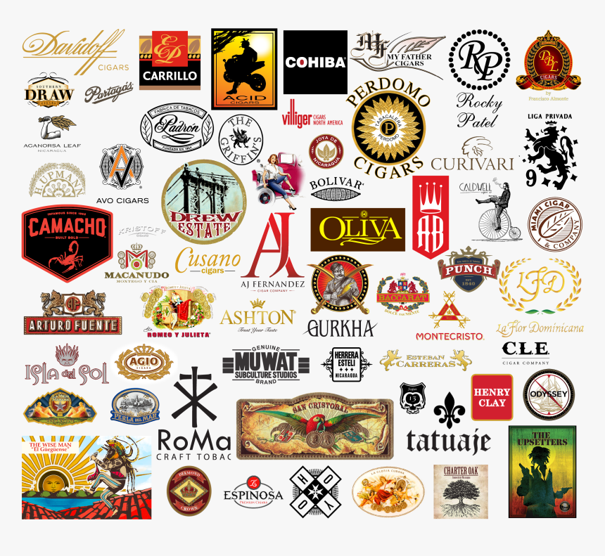 Logos For Premium Cigars Including Dozens Of High-end - Drew Estate, HD Png Download, Free Download