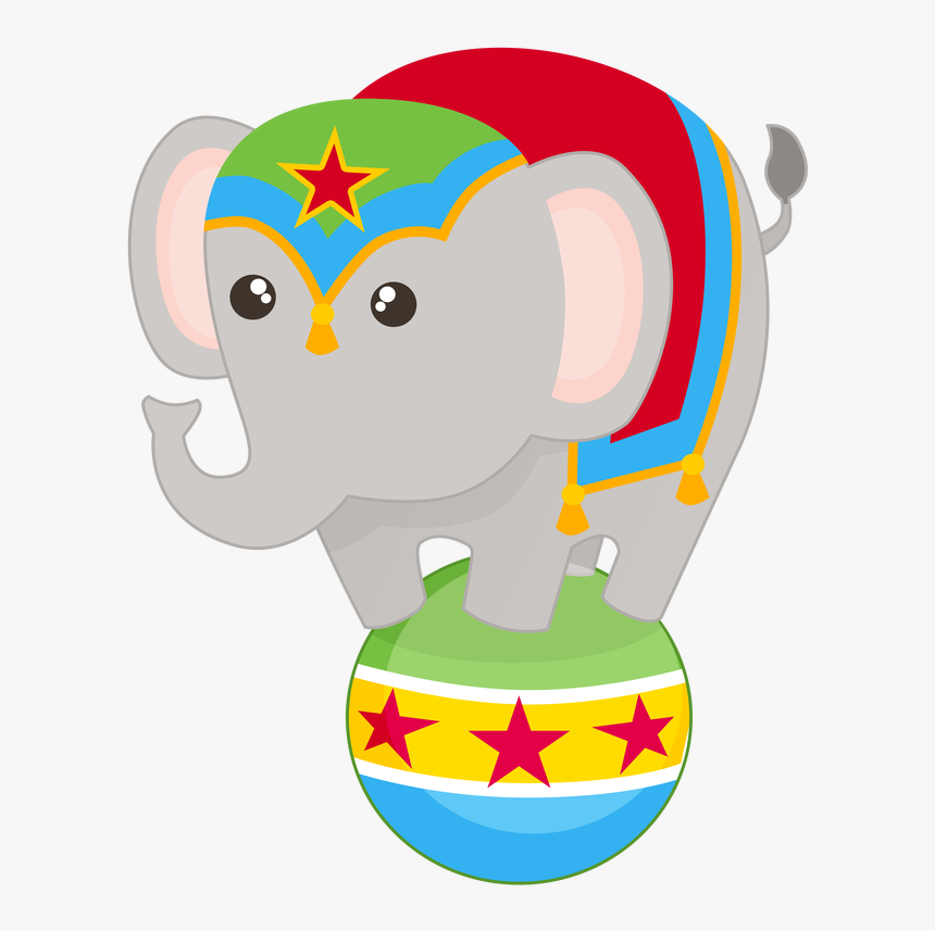 Adesivo Infantil Parede Decoração Circo Elefante Bola - Circus Clipart Png, Transparent Png, Free Download