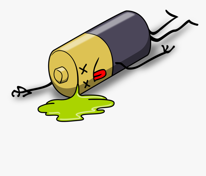 Iphone Battery Life - Dead Battery Cartoon, HD Png Download, Free Download