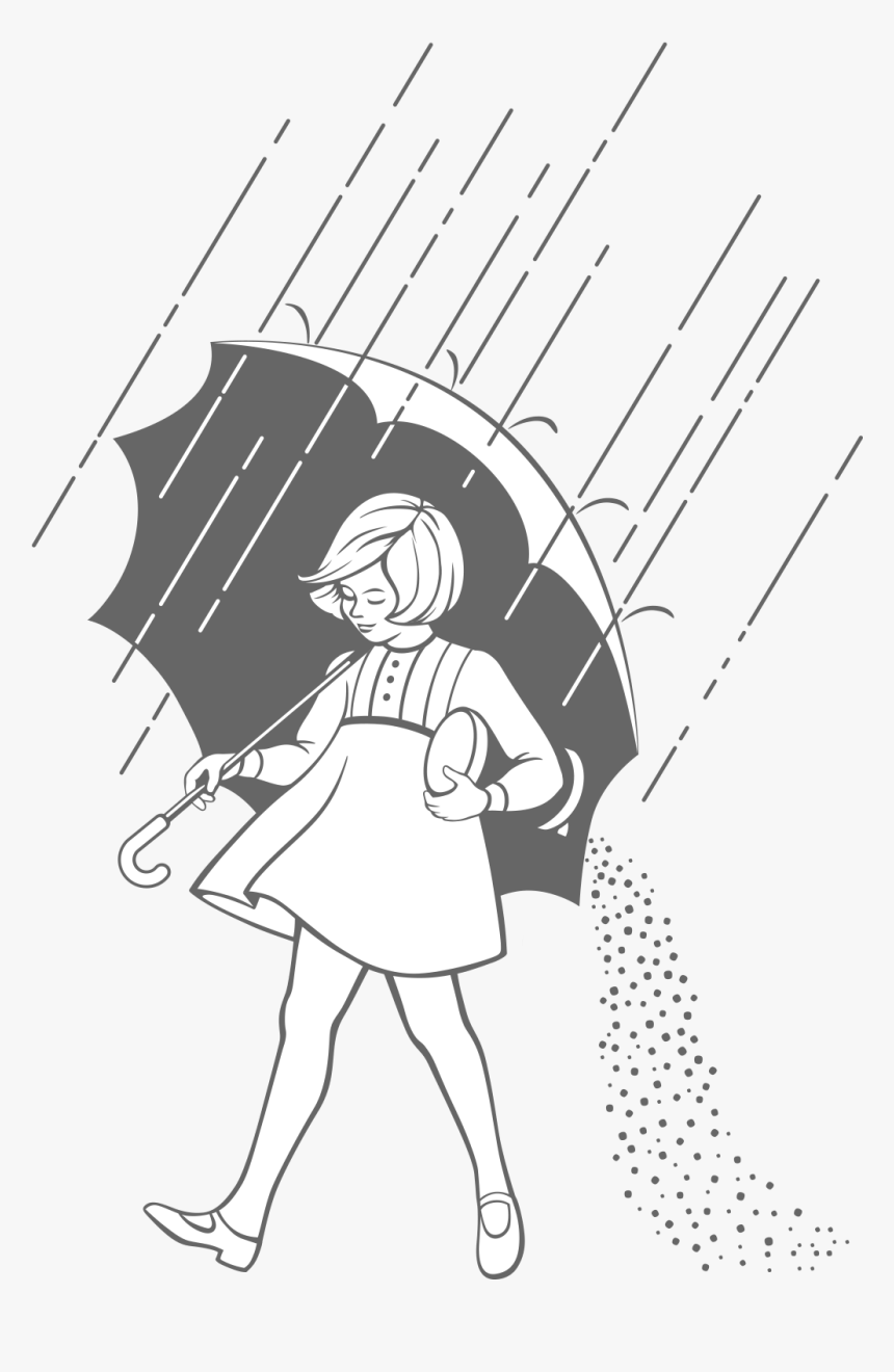 Umbrella Girl Morton Salt, HD Png Download, Free Download