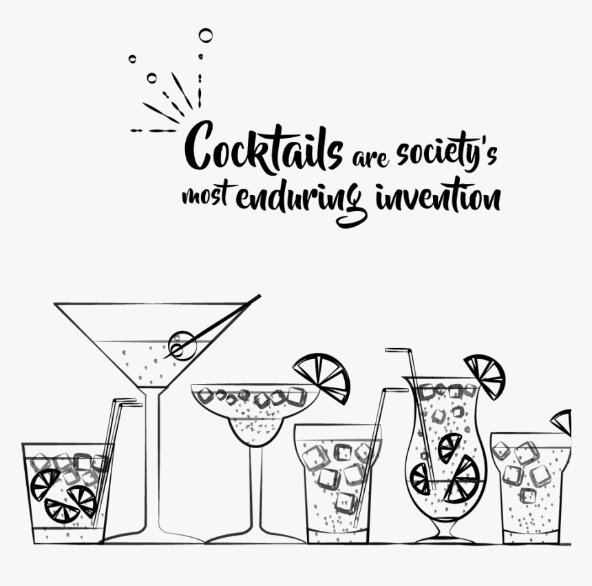 Cocteile Png Black And White, Transparent Png, Free Download