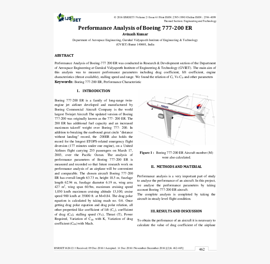 Coefficient Of Drag For Boeing 777, HD Png Download, Free Download