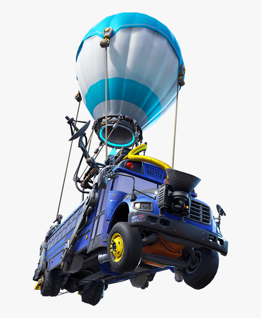 Vehicle,electric Blue - Fortnite Bus Png, Transparent Png, Free Download