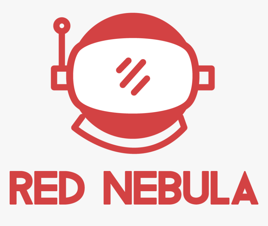 Red Nebula Astronaut Space Typography Vector Logo Illustration - Circle, HD Png Download, Free Download