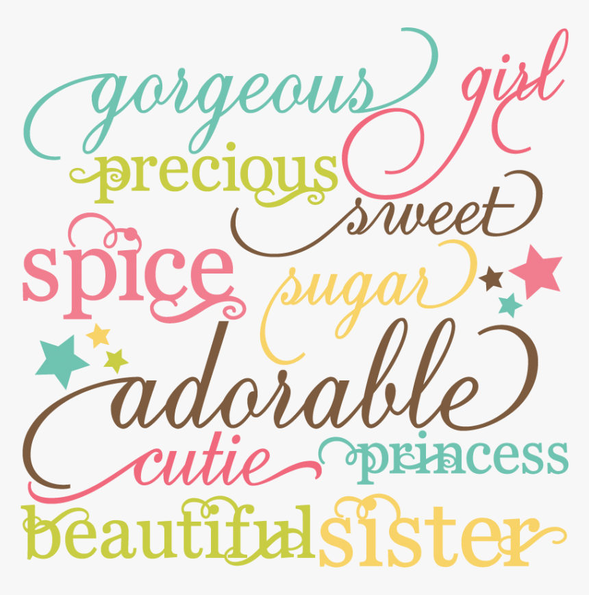 Transparent Scrapbook Paper Png - Cute Baby Words Png, Png Download, Free Download