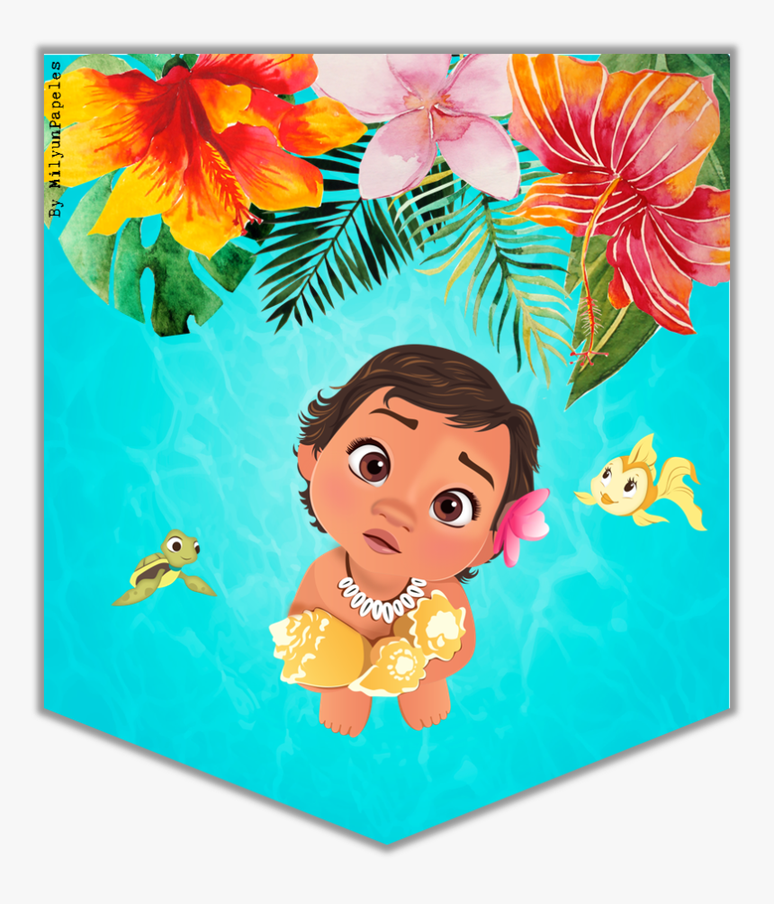 Banderines De Moana Bebe , Png Download - Moana Bebe Png Hd, Transparent Png, Free Download